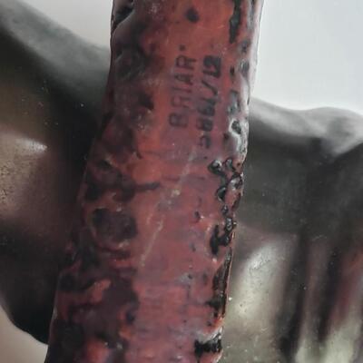 Antique pipe holder and pipe French Bulldog