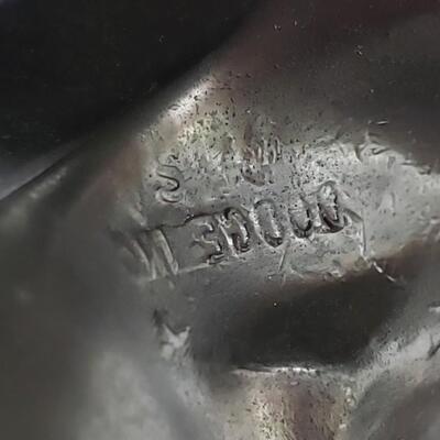Antique pipe holder and pipe French Bulldog