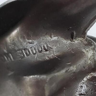 Antique pipe holder and pipe French Bulldog