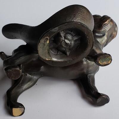 Antique pipe holder and pipe French Bulldog