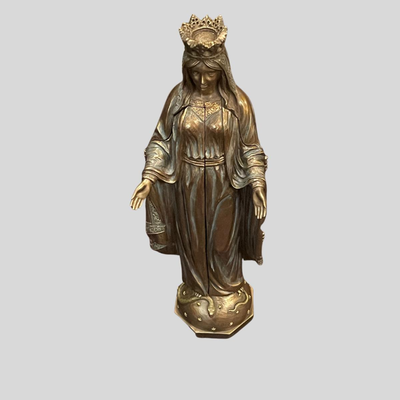 Triptych Our Lady Pieta Bronze Statue - 11"