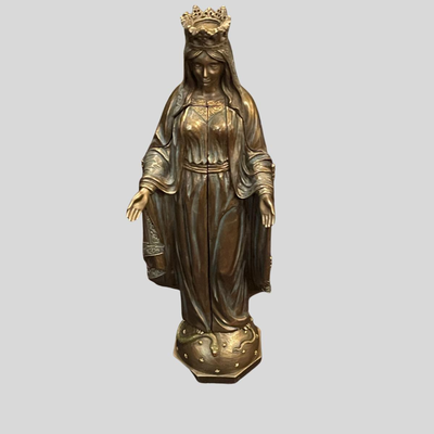 Triptych Our Lady Pieta Bronze Statue - 11"