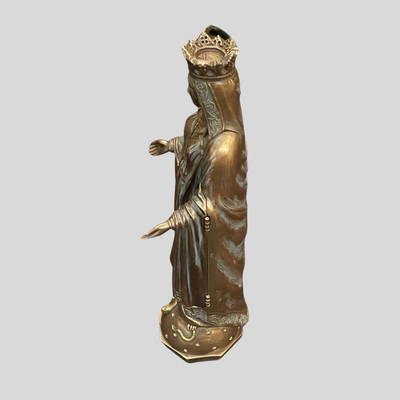 Triptych Our Lady Pieta Bronze Statue - 11"