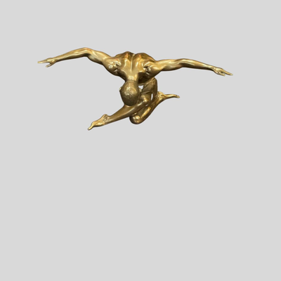 Body Talk Patinated Bronze Sculpture - 10" long