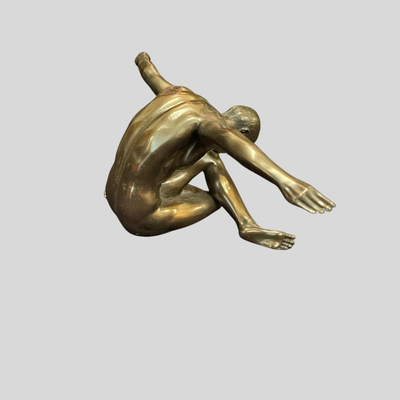 Body Talk Patinated Bronze Sculpture - 10" long