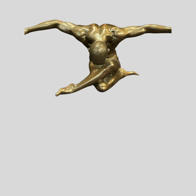 Body Talk Patinated Bronze Sculpture - 10" long