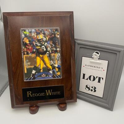 -83- Reggie White | Card And Wood Plaque