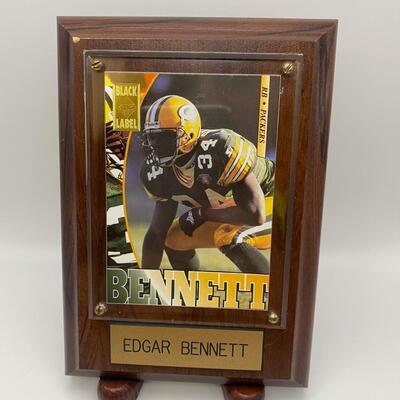 -85- Edgar Bennett | Collector Card And Wood Plaque