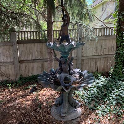 #2 Beautiful Mermaid Yard Sculpture/Fountain  7' x 3'6