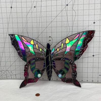 #7 Stained Glass Hanging Butterfly Piece