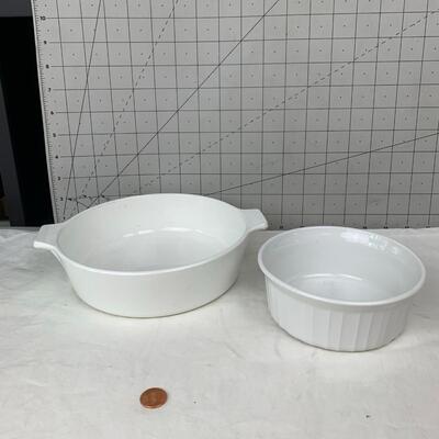 #122 Corning Ware Dishes 2pc