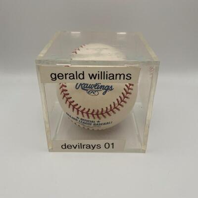 -90- Signed Baseball | Gerald Williams | DevilRays