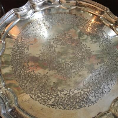 Silver plate collection with engraved bowls