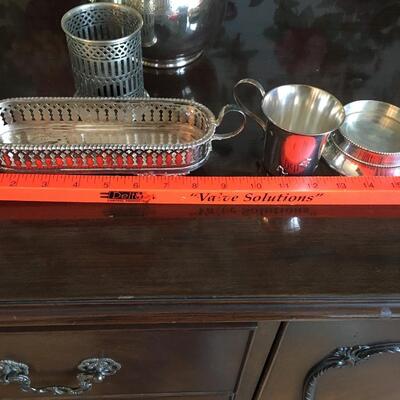Silver plate collection with cups Lot #2