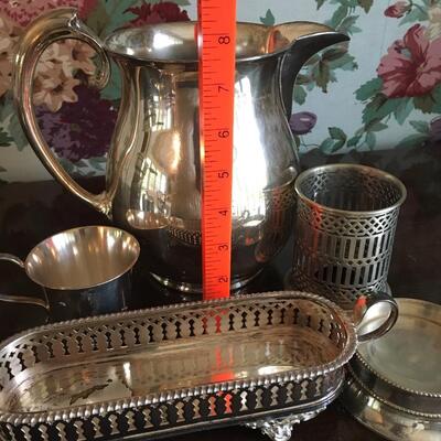 Silver plate collection with cups Lot #2