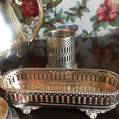 Silver plate collection with cups Lot #2