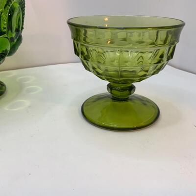 Avocado green glass lot