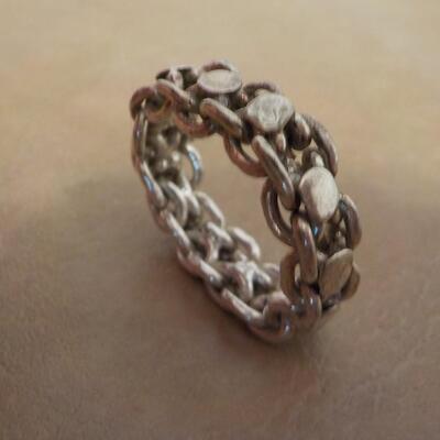 Sterling silver flexi- ring men's .