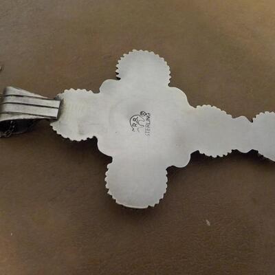 Sterling silver lg. cross by RB. designs.