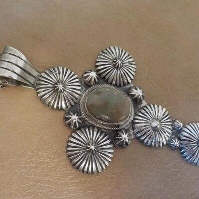 Sterling silver lg. cross by RB. designs.