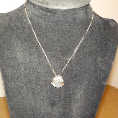 Stunning sterling silver Falcon with eye stone. Necklace.