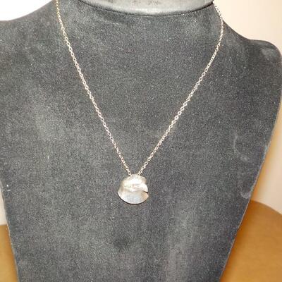 Stunning sterling silver Falcon with eye stone. Necklace.