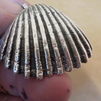 Sterling silver sea shell necklace.