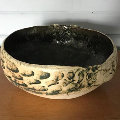 Unique Signed Pottery Bowl