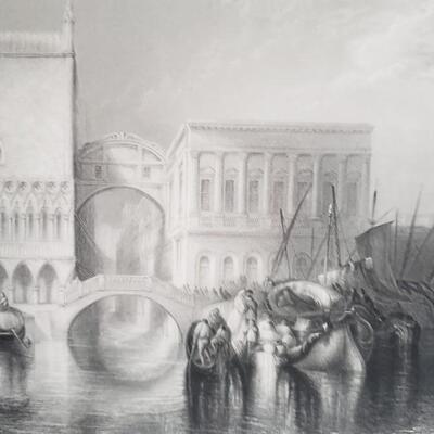 Venice "The Bridge of Sighs" Print J.C. Armytage