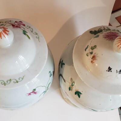 Two large ginger jars/ Temple Vases 18" tall!