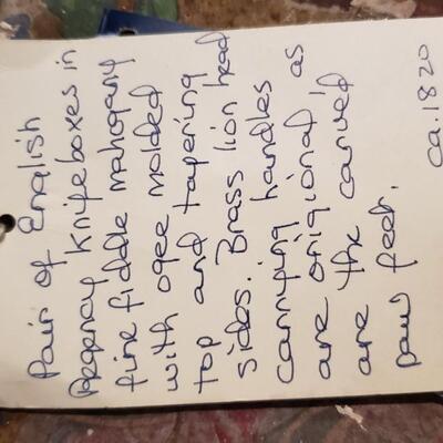 antique knife boxes circa 1820s