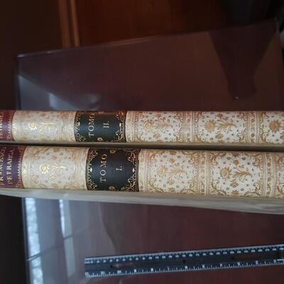 Two large books Tomo Vol I and II Rime di Francesco Petrarca 1805