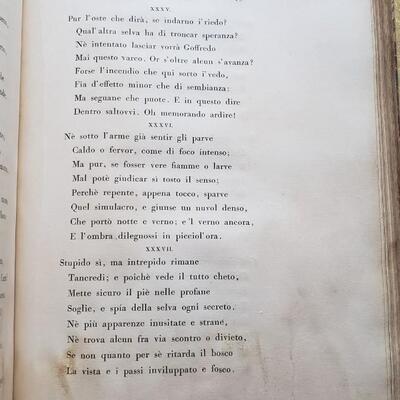 large antique books 15" tall "La Gerusalemme Liberata di Torquato Tasso" 1807