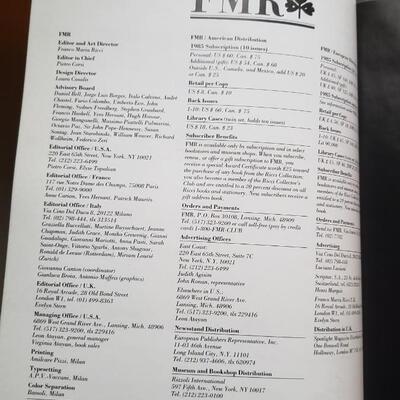 FMR magazines Franco Maria Ricci 1983-1985