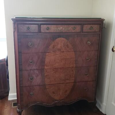 Tall dresser with painted details Part of Set #1
