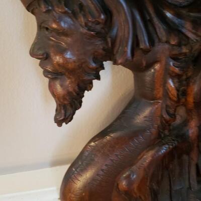 Antique Corner shelf with amazing carvings!