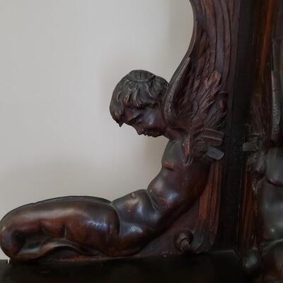 Antique Corner shelf with amazing carvings!