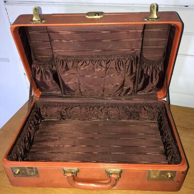 Antique Travel Vanity Case Sterling Brushes and more