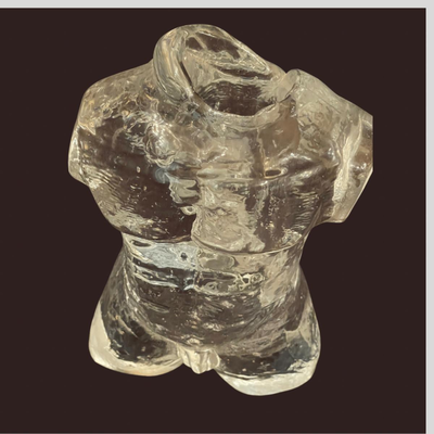 Mini Male Glass Torso by Mitchell Gaudet - 6"