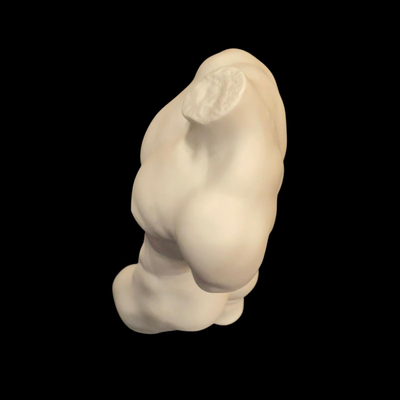 Matte White Porcelain Male Nude Statue-8"