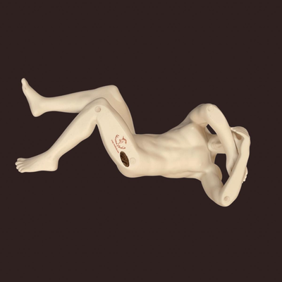 Unicorn Studios Nude Male Artistic Body Fine Porcelain Figurine Statue - 8"