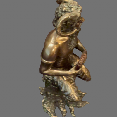 Brass Statue of Pan - the God of Fertility - 11"