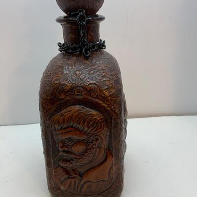 Leather covered Spanish decanter