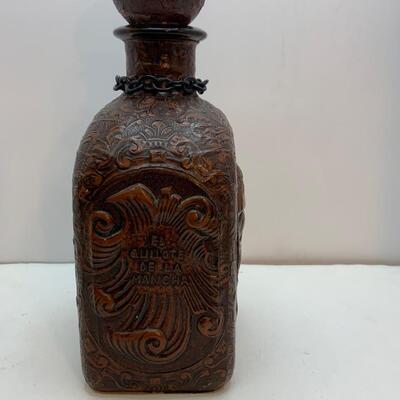 Leather covered Spanish decanter