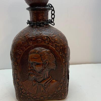Leather covered Spanish decanter