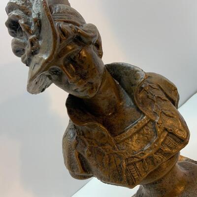 Very Heavy metal bust of a woman