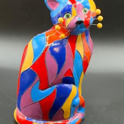 Mosaic colorful cat