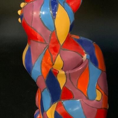 Mosaic colorful cat