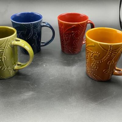 Fun colorful coffee cup set