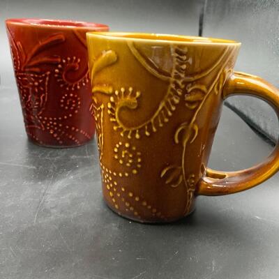 Fun colorful coffee cup set